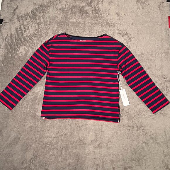 AG Adriano Goldschmied women's top S striped boat neck new with tag - Picture 1 of 11